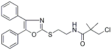 N1-(2-[(4,5-DIPHENYL-1,3-OXAZOL-2-YL)THIO]ETHYL)-3-CHLORO-2,2-DIMETHYLPROPANAMIDE 结构式