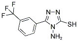4-AMINO-3-MERCAPTO-5-[3-(TRIFLUOROMETHYL)PHENYL]-4H-1,2,4-TRIAZOLE 结构式