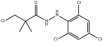 3-CHLORO-2,2-DIMETHYL-N'-(2,4,6-TRICHLOROPHENYL)PROPANOHYDRAZIDE 结构式