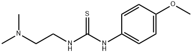 ((2-(DIMETHYLAMINO)ETHYL)AMINO)((4-METHOXYPHENYL)AMINO)METHANE-1-THIONE 结构式