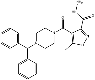 4-[(4-BENZHYDRYLPIPERAZINO)CARBONYL]-5-METHYL-3-ISOXAZOLECARBOHYDRAZIDE 结构式