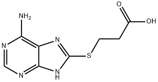 3-((6-氨基-7H-嘌呤-8-基)硫)丙酸 结构式