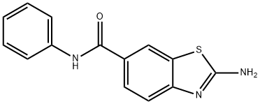 2-AMINO-BENZOTHIAZOLE-6-CARBOXYLIC ACID PHENYLAMIDE 结构式