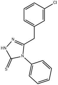 5-(3-氯苯甲基)-4-苯基-2,4-二氢-3H-1,2,4-三唑-3-硫酮 结构式