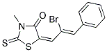 (5E)-5-[(2Z)-2-Bromo-3-phenylprop-2-enylidene]-3-methyl-2-thioxo-1,3-thiazolidin-4-one 结构式