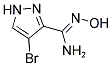 4-BROMO-N'-HYDROXY-1H-PYRAZOLE-3-CARBOXIMIDAMIDE 结构式