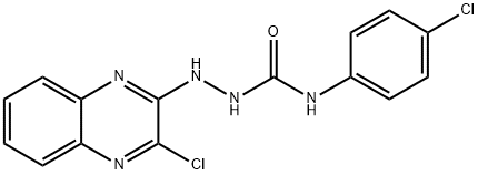 N-(4-Chlorophenyl)-2-(3-chloro-2-quinoxalinyl)-1-hydrazinecarboxamide 结构式