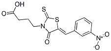 4-[(5Z)-5-(3-NITROBENZYLIDENE)-4-OXO-2-THIOXO-1,3-THIAZOLIDIN-3-YL]BUTANOIC ACID 结构式