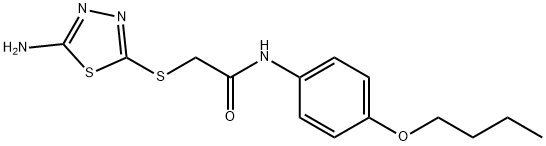 2-[(5-AMINO-1,3,4-THIADIAZOL-2-YL)THIO]-N-(4-BUTOXYPHENYL)ACETAMIDE 结构式