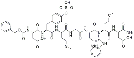 CBZ-ASP-TYR(SO3H)-MET-GLY-TRP-MET-ASP-NH2 结构式