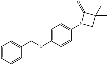 1-[4-(BENZYLOXY)PHENYL]-3,3-DIMETHYL-2-AZETANONE 结构式