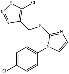 1-(4-CHLOROPHENYL)-1H-IMIDAZOL-2-YL (5-CHLORO-1,2,3-THIADIAZOL-4-YL)METHYL SULFIDE 结构式