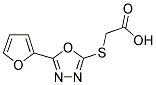 ([5-(2-FURYL)-1,3,4-OXADIAZOL-2-YL]SULFANYL)ACETIC ACID 结构式