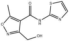 3-(羟甲基)-5-甲基-N-(噻唑-2-基)异噁唑-4-甲酰胺 结构式