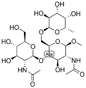 GLCNAC1-B-4[FUC1-A-6]GLCNAC-B-O-ME 结构式