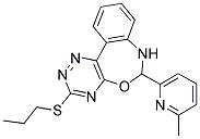 6-(6-METHYLPYRIDIN-2-YL)-3-(PROPYLTHIO)-6,7-DIHYDRO[1,2,4]TRIAZINO[5,6-D][3,1]BENZOXAZEPINE 结构式