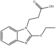 3-(2-ETHYLSULFANYL-BENZOIMIDAZOL-1-YL)-PROPIONIC ACID 结构式