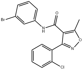 N-(3-BROMOPHENYL)(3-(2-CHLOROPHENYL)-5-METHYLISOXAZOL-4-YL)FORMAMIDE 结构式