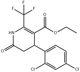 ETHYL 4-(2,4-DICHLOROPHENYL)-6-OXO-2-(TRIFLUOROMETHYL)-1,4,5,6-TETRAHYDRO-3-PYRIDINECARBOXYLATE 结构式