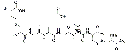 CYSTINYL-ALA-ALA-GLY-VAL-CYSTINE-OME HCOOH 结构式