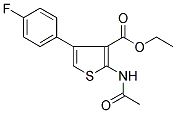 ETHYL 2-(ACETYLAMINO)-4-(4-FLUOROPHENYL)THIOPHENE-3-CARBOXYLATE 结构式