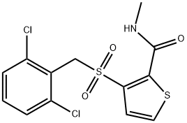 3-[(2,6-DICHLOROBENZYL)SULFONYL]-N-METHYL-2-THIOPHENECARBOXAMIDE 结构式