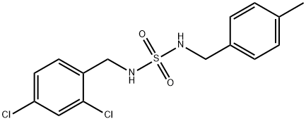 N-(2,4-DICHLOROBENZYL)-N'-(4-METHYLBENZYL)SULFAMIDE 结构式