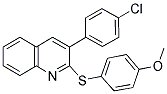 3-(4-CHLOROPHENYL)-2-[(4-METHOXYPHENYL)SULFANYL]QUINOLINE 结构式