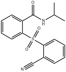 2-[(2-CYANOPHENYL)SULFONYL]-N-ISOPROPYLBENZENECARBOXAMIDE 结构式