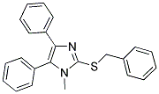2-(BENZYLSULFANYL)-1-METHYL-4,5-DIPHENYL-1H-IMIDAZOLE 结构式