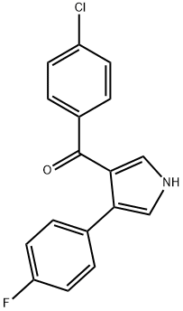 (4-CHLOROPHENYL)[4-(4-FLUOROPHENYL)-1H-PYRROL-3-YL]METHANONE 结构式