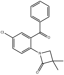 1-(2-苄基-4-氯苯基)-3,3-二甲基氮杂环丁烷-2-酮 结构式