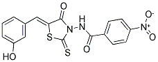 N-[(5Z)-5-(3-HYDROXYBENZYLIDENE)-4-OXO-2-THIOXO-1,3-THIAZOLIDIN-3-YL]-4-NITROBENZAMIDE 结构式