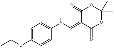 5-(((4-ETHOXYPHENYL)AMINO)METHYLENE)-2,2-DIMETHYL-1,3-DIOXANE-4,6-DIONE 结构式