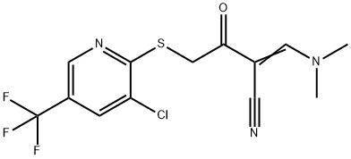2-(2-([3-CHLORO-5-(TRIFLUOROMETHYL)-2-PYRIDINYL]SULFANYL)ACETYL)-3-(DIMETHYLAMINO)ACRYLONITRILE 结构式