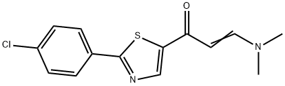 1-[2-(4-CHLOROPHENYL)-1,3-THIAZOL-5-YL]-3-(DIMETHYLAMINO)-2-PROPEN-1-ONE 结构式