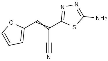 2-(5-Amino-1,3,4-thiadiazol-2-yl)-3-(2-furyl)acrylonitrile 结构式