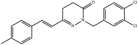 2-(3,4-DICHLOROBENZYL)-6-(4-METHYLSTYRYL)-4,5-DIHYDRO-3(2H)-PYRIDAZINONE 结构式