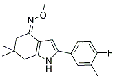 (2-(4-FLUORO-3-METHYLPHENYL)-6,6-DIMETHYL(5,6,7-TRIHYDROINDOL))-4-O-METHYLOXIME 结构式