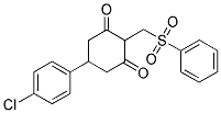 5-(4-CHLOROPHENYL)-2-[(PHENYLSULFONYL)METHYL]-1,3-CYCLOHEXANEDIONE 结构式