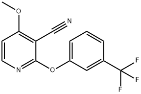 4-Methoxy-2-[3-(trifluoromethyl)phenoxy]nicotinonitrile 结构式