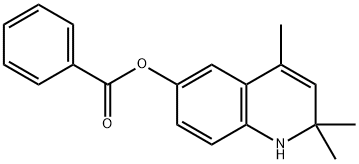 苯甲酸2,2,4-三甲基-1,2-二氢-喹啉-6-基酯 结构式