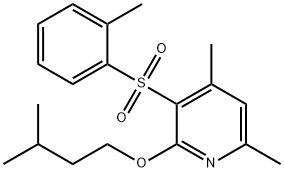 2-(ISOPENTYLOXY)-4,6-DIMETHYL-3-PYRIDINYL 2-METHYLPHENYL SULFONE 结构式