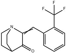 2-([2-(TRIFLUOROMETHYL)PHENYL]METHYLENE)-3-QUINUCLIDINONE 结构式