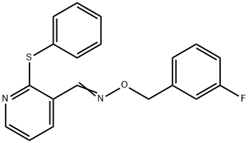 2-(PHENYLSULFANYL)NICOTINALDEHYDE O-(3-FLUOROBENZYL)OXIME 结构式