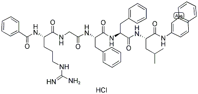 BENZOYL-ARG-GLY-PHE-PHE-LEU-4-METHOXY-BETA-NAPHTHYLAMIDE HCL 结构式