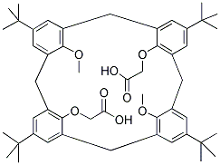 O(1),O(3)-双(羧基甲基)-O(2),O(4)-二甲基对叔丁基杯芳烃 结构式