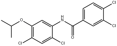 3,4-Dichloro-N-(2,4-dichloro-5-isopropoxyphenyl)benzenecarboxamide 结构式