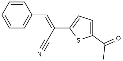 2-(5-Acetyl-2-thienyl)-3-phenylacrylonitrile 结构式