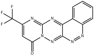 11-(Trifluoromethyl)-9H-pyrimido[1',2':2,3][1,2,4]triazino[6,5-c]cinnolin-9-one 结构式